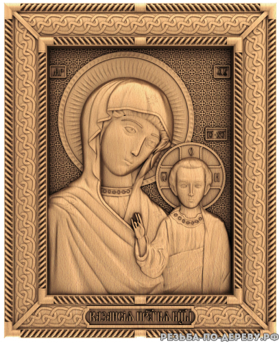 Резная икона Божья Матерь Казанская #4 из дерева